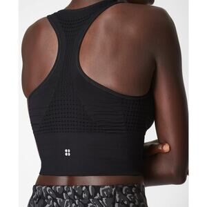 NEW Sweaty Betty Stamina Longline Sports Bra Black Womens XS